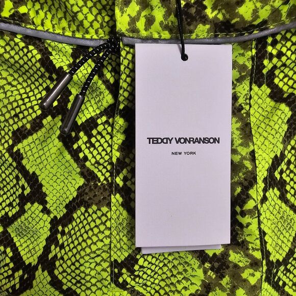 Teddy Vonranson Snakeskin Swim Shorts Trunks Green Men's Size 34 Msrp $345 - Picture 9 of 12